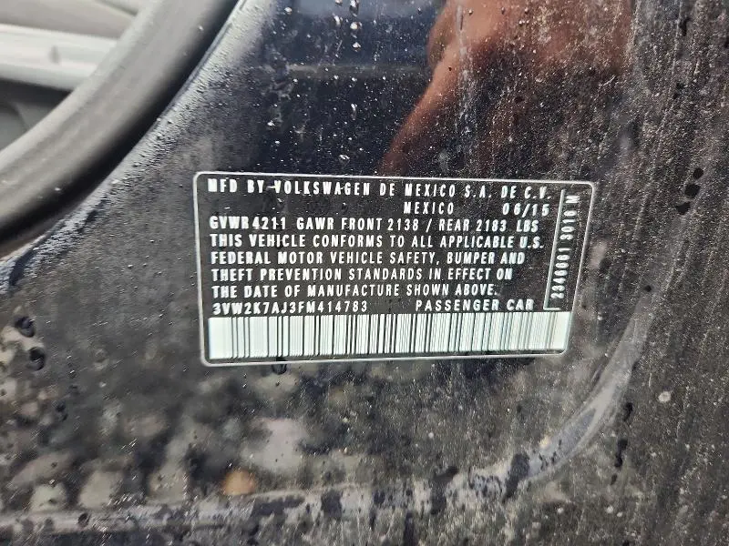 2015 VOLKSWAGEN JETTA BASE  