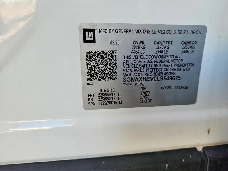 2020 CHEVROLET EQUINOX LS  