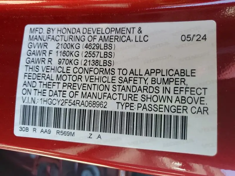 2024 HONDA ACCORD HYBRID SPORT  