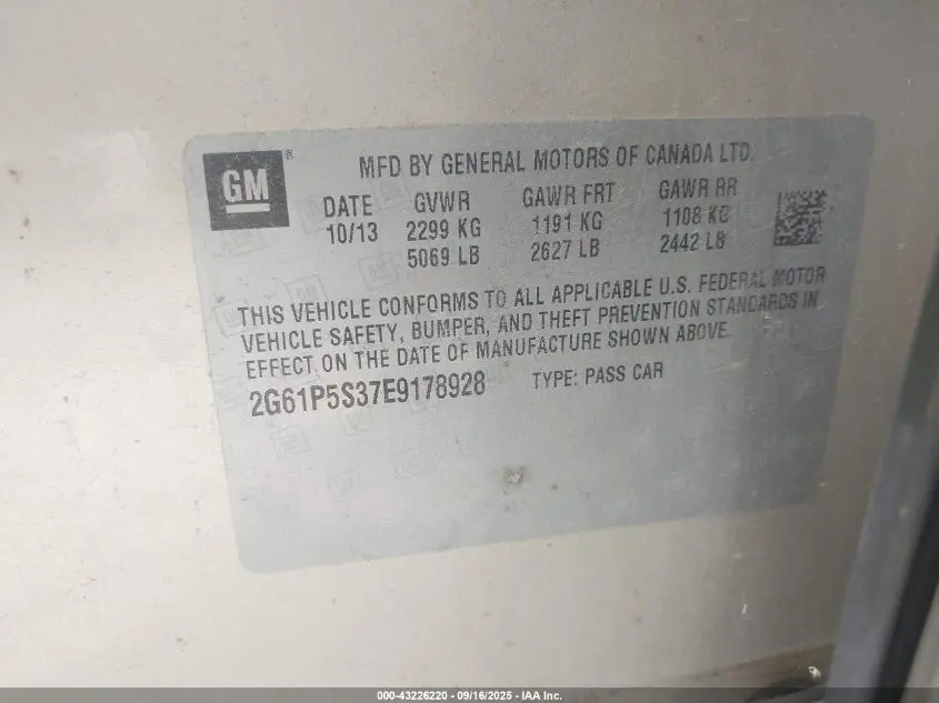 2014 CADILLAC XTS PREMIUM