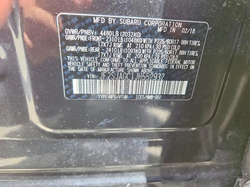 2018 SUBARU FORESTER 2.5I PREMIUM  