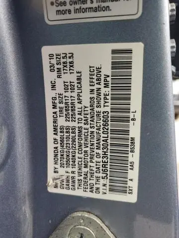 2010 HONDA CR-V LX  