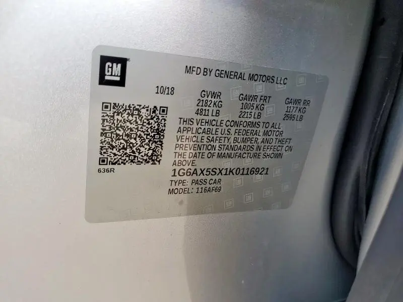 2019 CADILLAC CTS LUXURY  