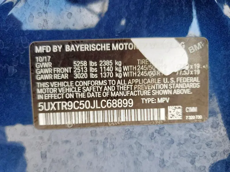 2018 BMW X3 XDRIVE30I  