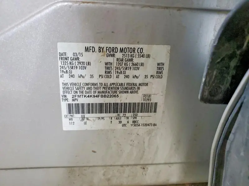 2015 FORD EDGE TITANIUM  