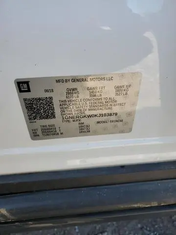 2019 CHEVROLET TRAVERSE LT  