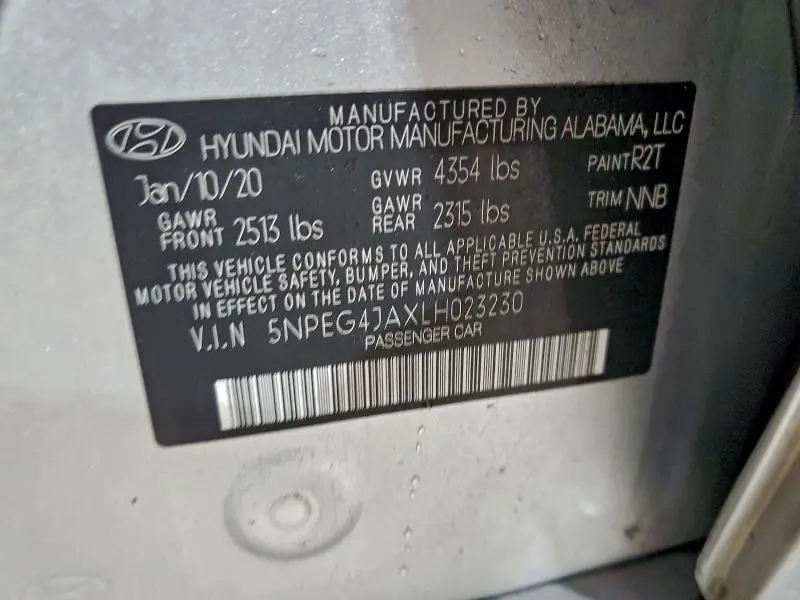 2020 HYUNDAI SONATA SE  