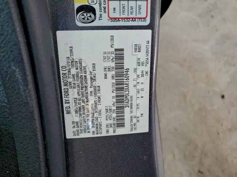 2010 FORD FUSION HYBRID  