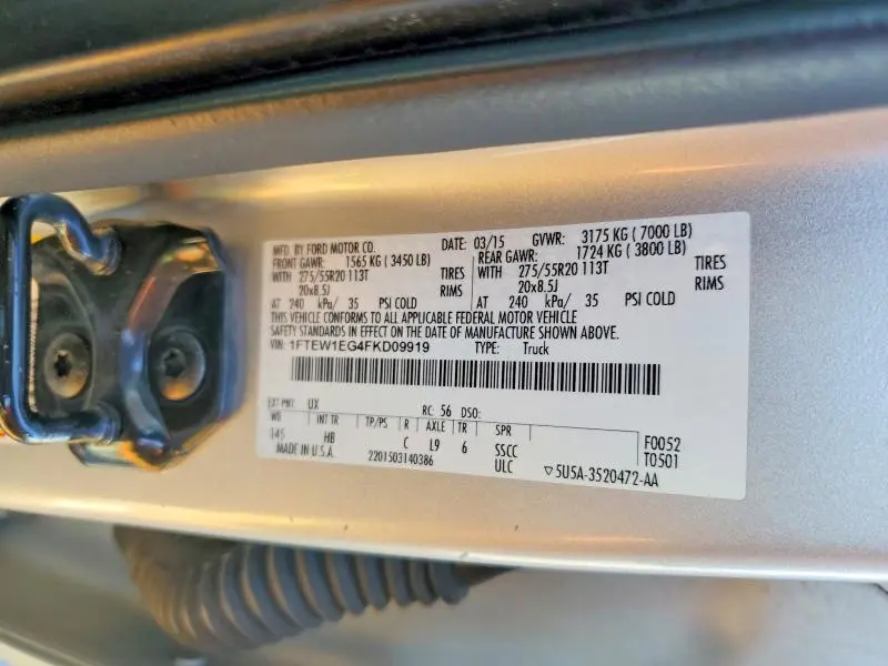 2015 FORD F150 SUPERCREW  