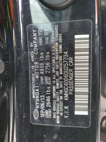2013 HYUNDAI GENESIS 3.8L  