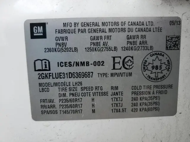 2013 GMC TERRAIN SLT  