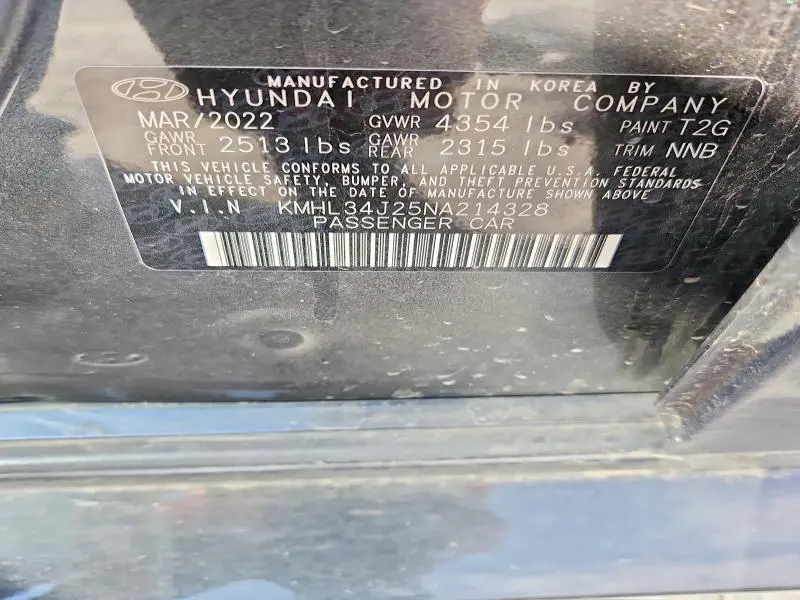 2022 HYUNDAI SONATA LIMITED  