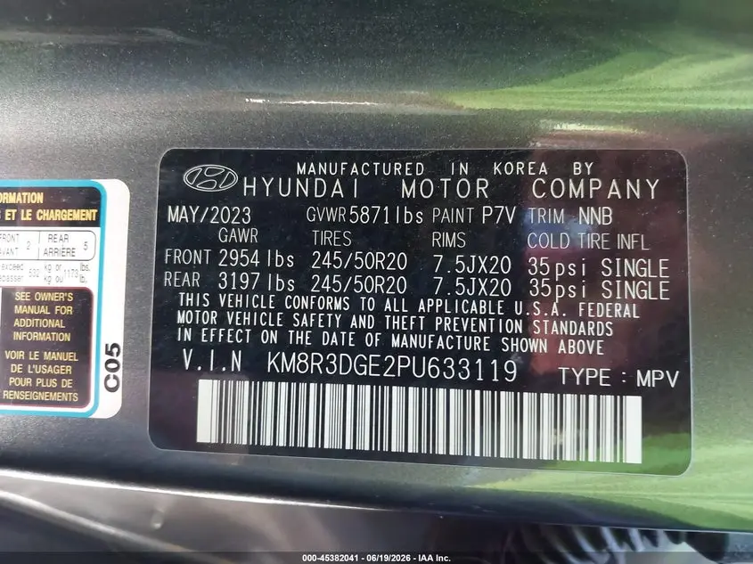 2023 HYUNDAI PALISADE XRT