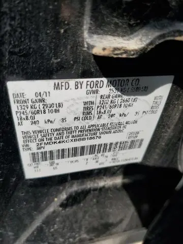 2011 FORD EDGE LIMITED  