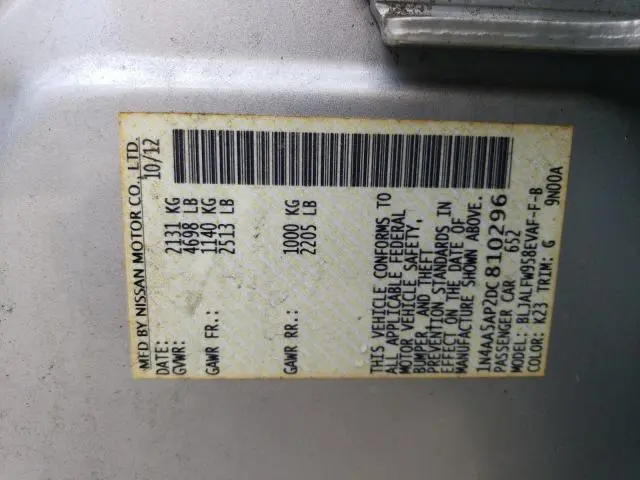 2013 NISSAN MAXIMA S  