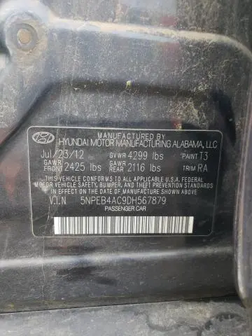 2013 HYUNDAI SONATA GLS