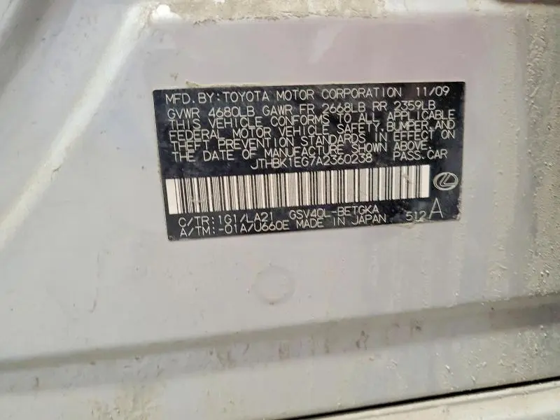 2010 LEXUS ES 350  