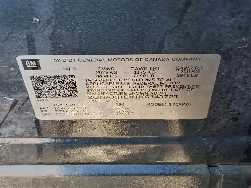 2019 CHEVROLET EQUINOX LS  