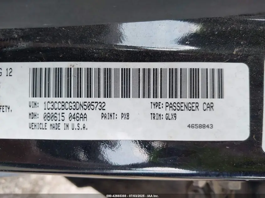 2013 CHRYSLER 200 LIMITED