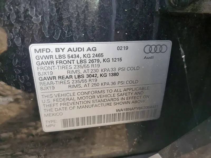 2019 AUDI Q5 PREMIUM PLUS  