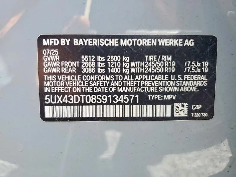 2025 BMW X4 M40I  