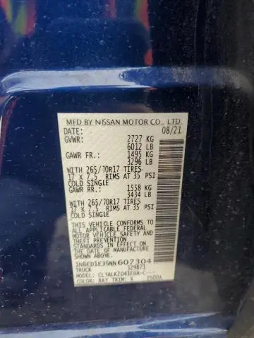 2022 NISSAN FRONTIER S  