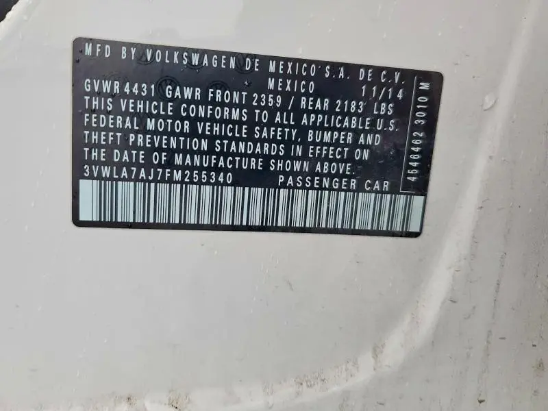 2015 VOLKSWAGEN JETTA TDI  