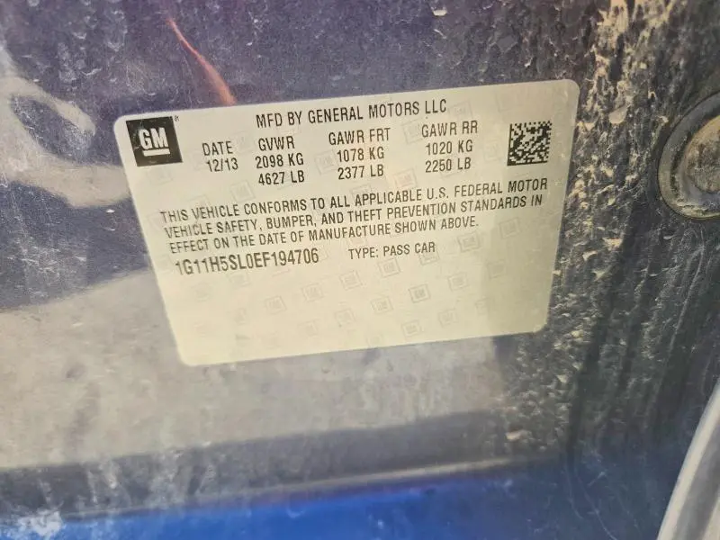 2014 CHEVROLET MALIBU LTZ  