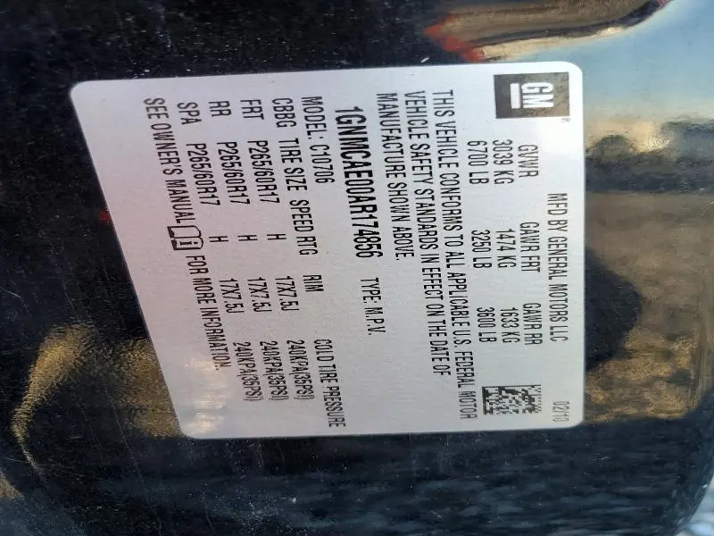 2010 CHEVROLET TAHOE C1500 LS  