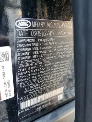 2020 LAND ROVER RANGE ROVER SPORT HSE  