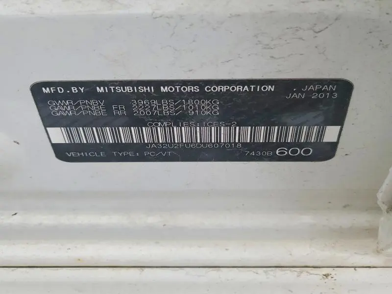 2013 MITSUBISHI LANCER ES/ES SPORT  