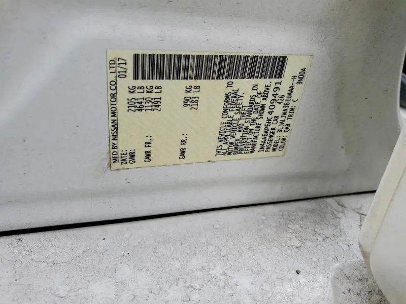 2017 NISSAN MAXIMA 3.5 SV  