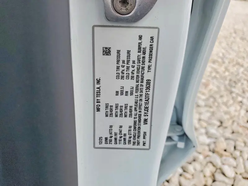 2026 TESLA MODEL 3   