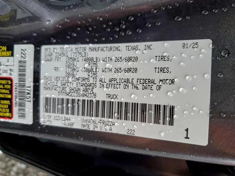 2025 TOYOTA TUNDRA CREWMAX PLATINUM  