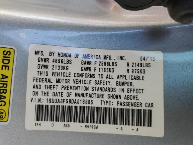 2013 ACURA TL TECH  