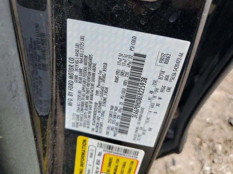 2014 FORD FUSION SE  