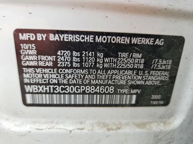 2016 BMW X1 XDRIVE28I  