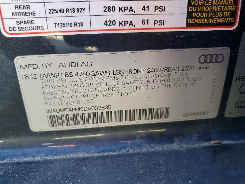 2013 AUDI A3 PREMIUM PLUS  