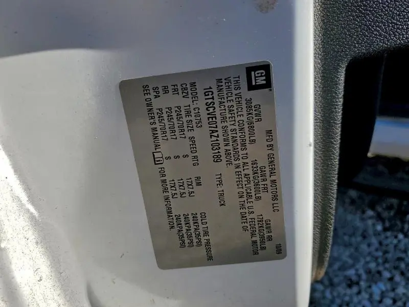 2010 GMC SIERRA C1500 SLE  