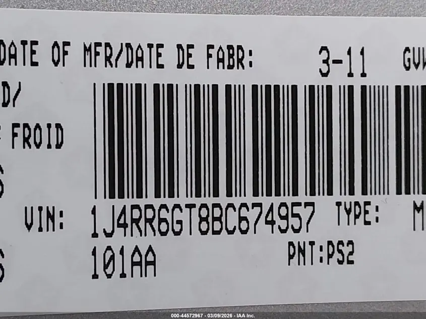 2011 JEEP GRAND CHEROKEE OVERLAND