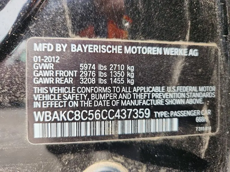 2012 BMW 750 LXI  