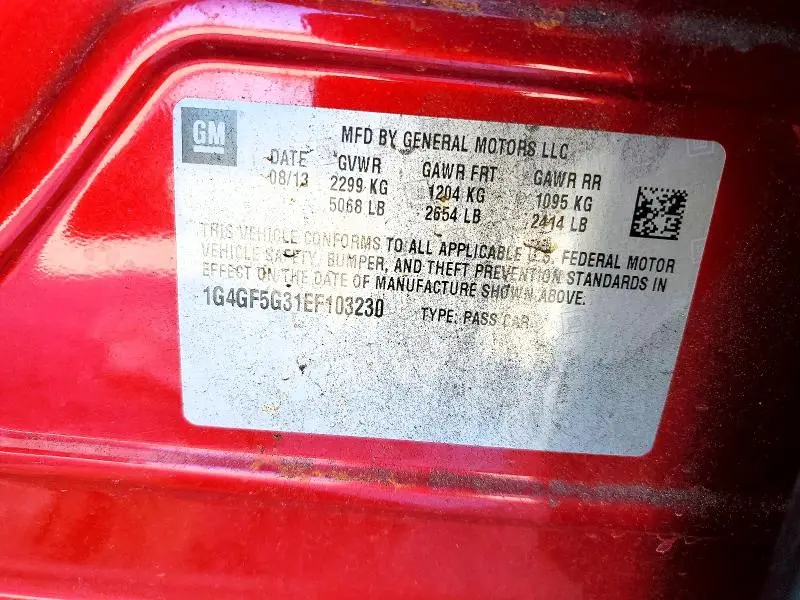 2014 BUICK LACROSSE TOURING  