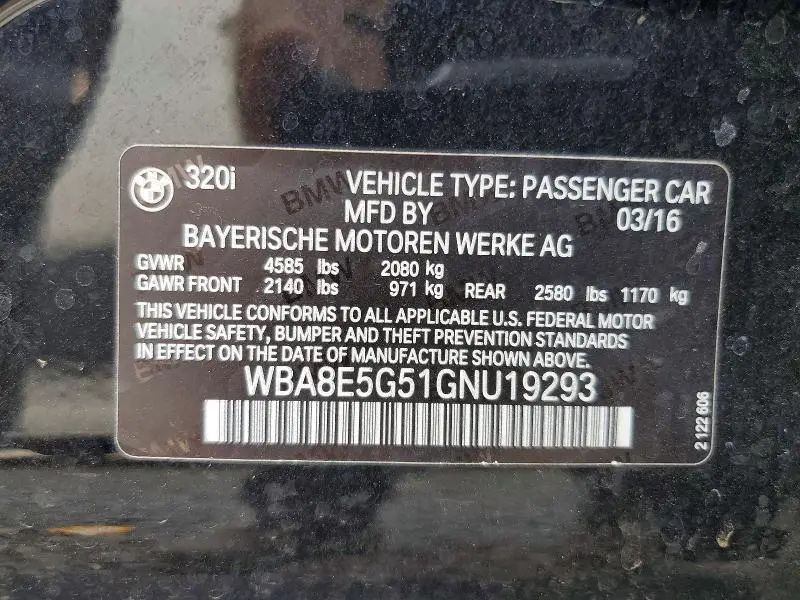 2016 BMW 320 XI  