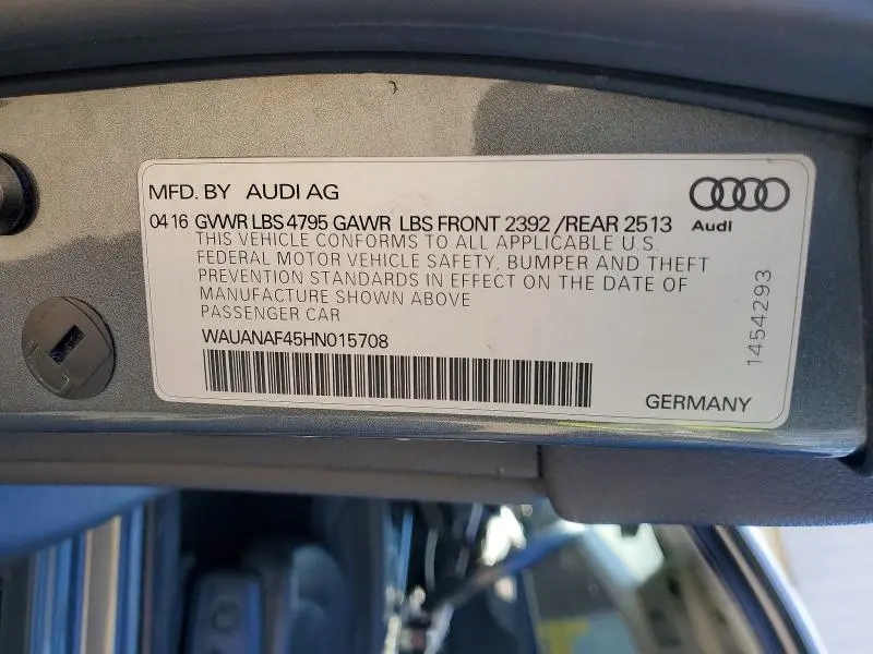 2017 AUDI A4 PREMIUM  