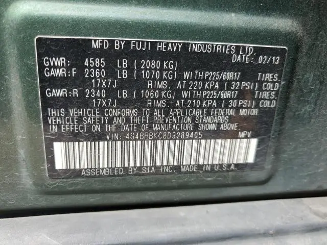 2013 SUBARU OUTBACK 2.5I LIMITED  