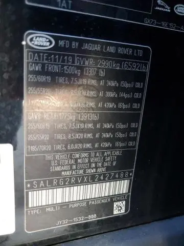 2020 LAND ROVER DISCOVERY SE  