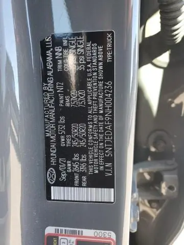 2022 HYUNDAI SANTA CRUZ LIMITED  