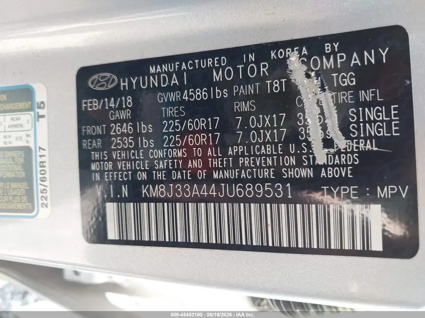 2018 HYUNDAI TUCSON SEL