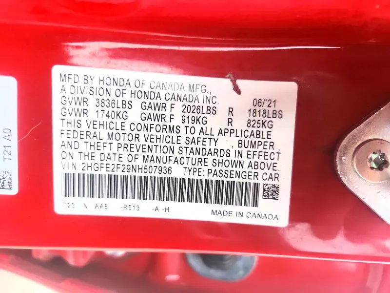 2022 HONDA CIVIC LX  