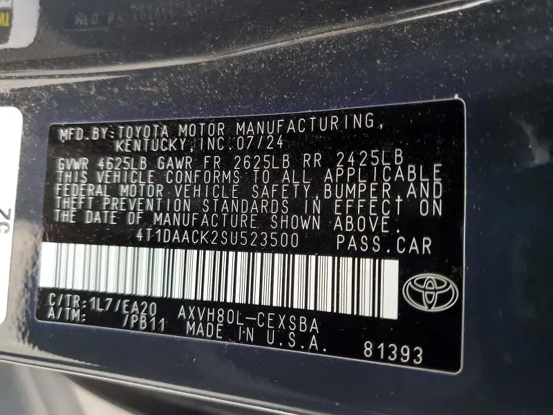 2025 TOYOTA CAMRY SE  